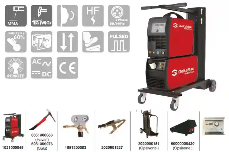TIG Kaynak Makinesi PoWerPlus TIG 320 AC/DC Pulse